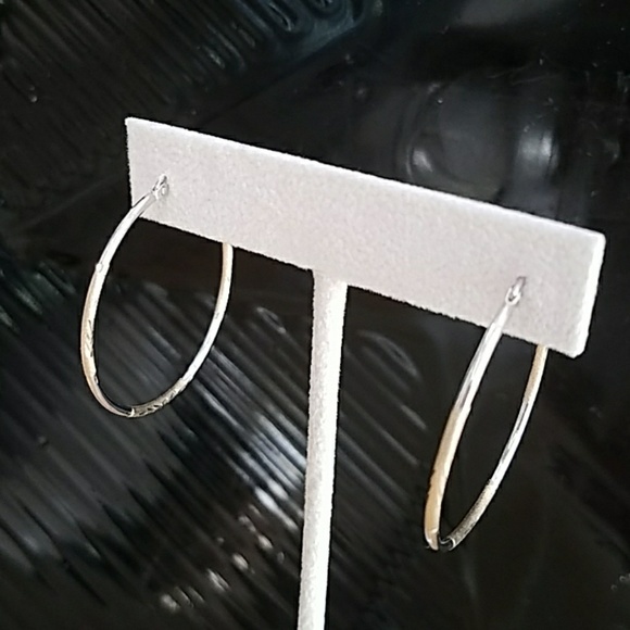14k Yellow & White Gold Hoop Earrings
